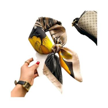 Imagem de Lenço Quadrado De Seda Luxuoso Feminino Para O Verão, Hijab, Lenço De 