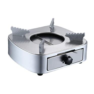 Imagem de Mini queimador de álcool, fogão a álcool ultraleve portátil para, caminhada ao ar livre, fogão de acampamento para churrasco e, Prata
