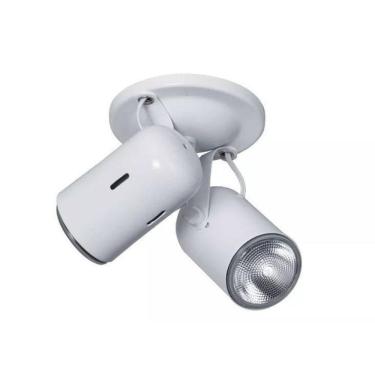 Imagem de Spot Sobrepor Alumínio 2 Lâmpadas 50W Gu10 Biancoluce Branco