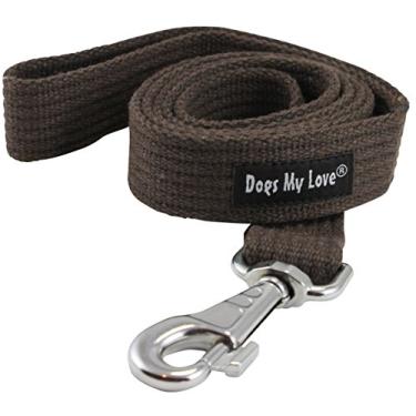 Imagem de Coleira para cães de 1,8 m de comprimento de algodão marrom 4 tamanhosDogs My Love Xlarge: 1.2" Wide marrom AP-COT-LEASH-XL-6