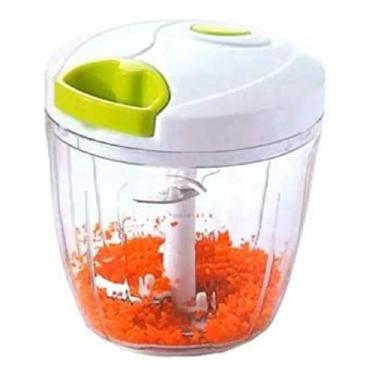 Imagem de Mini Processador de Alimentos Manual 5 Lâminas uso Cozinha 12.5cm x 14cm (Cores Variadas)