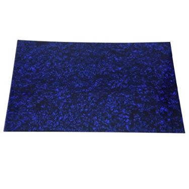 Imagem de Dopro Folha de material de captador de baixo para guitarra em branco de 28 x 43 cm sem corte 29 x 43 cm pérola azul (corte seu próprio guarda-choques)