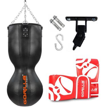 Imagem de Kit Saco De Pancada Profissional Oito + Luva Bate Saco Pro Treino + Suporte Articulado Gorilla-Unissex