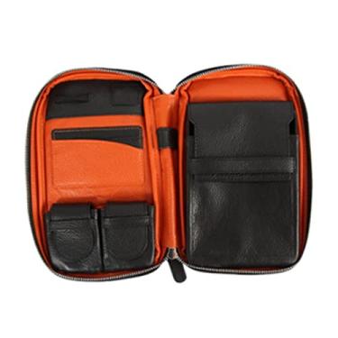 Imagem de Pequeno Estojo de couro para charutos Estojo para charutos de viagem com sacos de armazenamento Caixa de charutos portátil para 5 charutos pequena caixa de charutos umidor Feito à mão