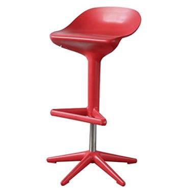 Imagem de Banquetas de bar criativas cadeira de bar giratória banqueta de elevação cadeira de bar para casa material ABS cadeiras de bar de fácil instalação (cor: rojo)