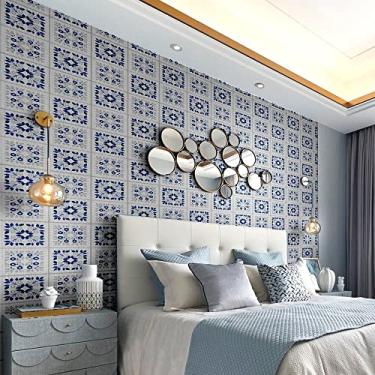 Imagem de Papel de Parede Autocolante Adesivo 45cm x 5m Lavável Azulejo