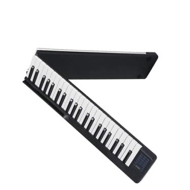 Imagem de teclado eletrônico para iniciantes Piano Portátil Dobrável Com 88 Teclas, Piano Digital Multifuncional, Teclado Eletrônico Para Piano, Instrumento De Estudante (Size : Bk)