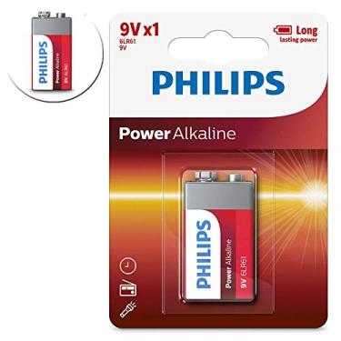 Imagem de Bateria Philips 9V 6LR61 Power Alkalina C/ 01 Unidade Original