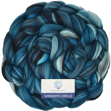 Imagem de Winner's Circle Fibra merino superfina para fiação e feltro. Topo penteado super macio em misturas de cores deslumbrantes, Leviathan