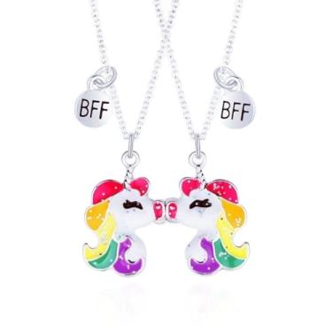 Imagem de DOYYCA Colar magnético para presente Best Friend Friendship para 2 meninas BFF Sister, 17.7 inches, Latão, Sem Pedra Preciosa