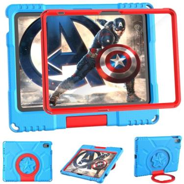Imagem de Lainergie Capa infantil para iPad (A16) 11ª/10ª geração 2025/2022 e iPad Air 11 polegadas (2024) e iPad Pro 11 polegadas M4 (2024), leve à prova de choque, protetor de tela integrado com suporte, azul