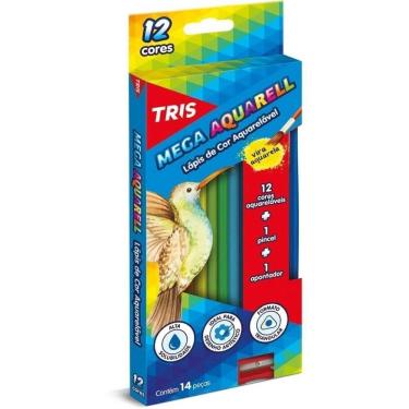 Imagem de Lapis De Cor Mega Soft Color 12 Cores Aquarelavel Tris