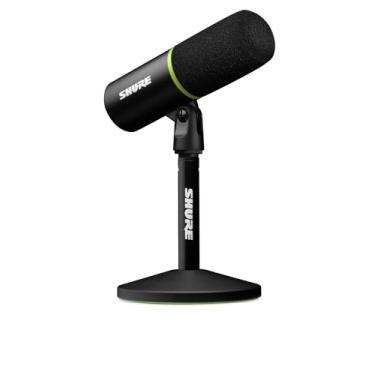 Imagem de Shure Microfone para jogos MV6, microfone dinâmico USB para videogames e streaming – suporte de mesa, cancelamento de ruído de fundo, toque para mudo e saída de 3,5 mm para monitoramento de fone de