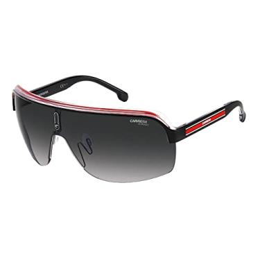 Imagem de Carrera Óculos de Sol Topcar 1/N T4O 99 Preto Vermelho - Masculino - Wrap Around - Homens - Flag - 2022