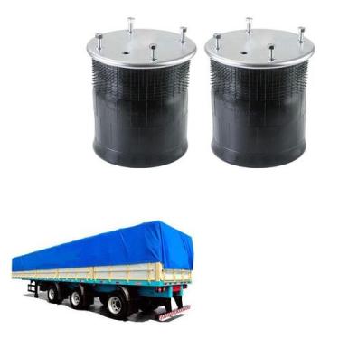 Imagem de Kit Bolsa De Ar Suspensao Eixo Guerra Recrusul Completa - Suspentech