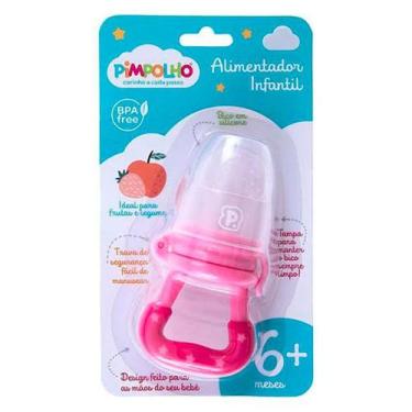 Imagem de Alimentador Infantil Bebê de Silicone 6 Meses Pimpolho, Rosa