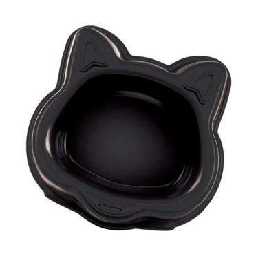 Imagem de Comedouro Plast Pet Zooplast Face Cat Preto para Gatos 130ml