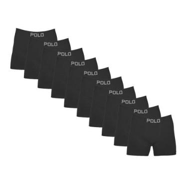 Imagem de Kit 10 Cueca Boxer Polo 100% Algodão Box Atacado Masculina-1 - POLOSTA