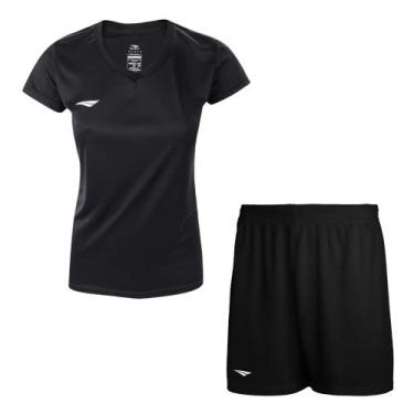 Imagem de Kit Penalty X Camiseta + Calção Feminino, Preto, P