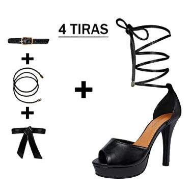 Imagem de Meia Pata Troca Tira Salto Alto Fino Luiza Sobreira Preta Mod. 2188-2