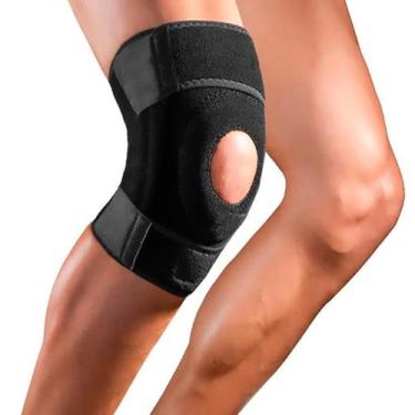Imagem de Joelheira Articulada Ajustável Neoprene Reforçada Treino, Cross, Exerc