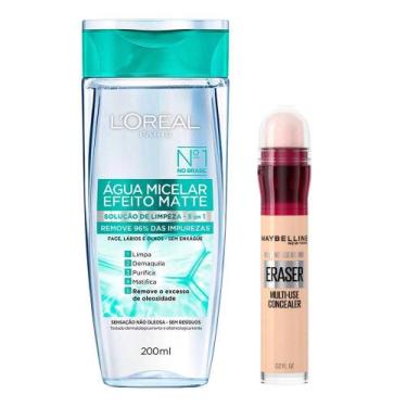 Imagem de LOréal Paris + Maybelline Kit - Água Micelar Efeito Matte + Corretivo 