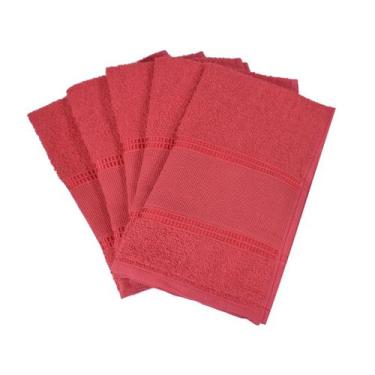 Imagem de Kit 24 Toalha Lavabo Rekint Perfeito Estilo, Vermelho