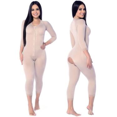 Imagem de Body Cinta Macaquinho Longo Pós Cirúrgico Operatório Lipoaspiração Lip