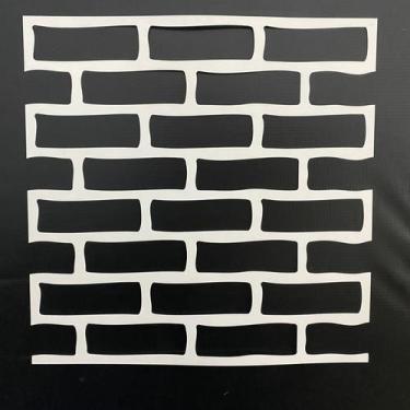 Imagem de Stencil De Tijolinho Revestimento De Parede Pintura 60X60Cm - LU JPDEC