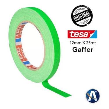Imagem de Fita Tecido Gaffer Tape Tesa 12mm X 25m Verde Fluorescente