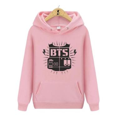Imagem de Blusa de Moletom Canguru BTS II - Wess Store, Rosa, GG