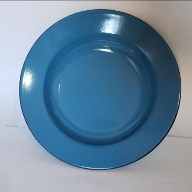 Imagem de 01 Prato Esmaltado Original Ágata 22cm Cor Azul Postagem Rápida - Meta