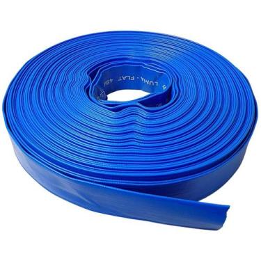 Imagem de Rolo de 15 Metros de Mangueira Flat Azul Achatada 1.1/4 Polegadas Irri