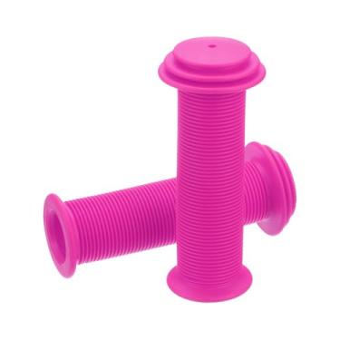 Imagem de HARFINGTON 1 par de manoplas de guidão de bicicleta 10,5 cm tira antiderrapante de borracha cogumelo para guidão de 7/20.3 cm para mountain bikes road mini scooter, rosa