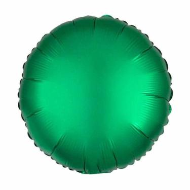 Imagem de Balão Metalizado Bola Prata - 18 Polegadas - BR Festas, Verde