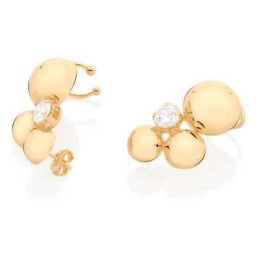 Imagem de Brinco Ear Cuff Formato Meias Esferas De Tam 527078 - ROMMANEL, Branco