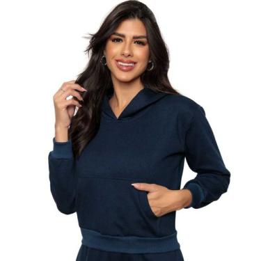 Imagem de Conjunto Meia Estação Moletom Com Blusa e Calça Feminino Tendência De 