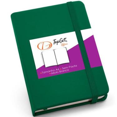 Imagem de Caderneta de Anotações 9x14cm 80 Folhas Sem Pauta - TopGet, Verde