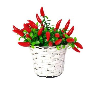 Imagem de Vaso Trançado Branco para Plantas/Flores Reais e Artidiciais - Decor A