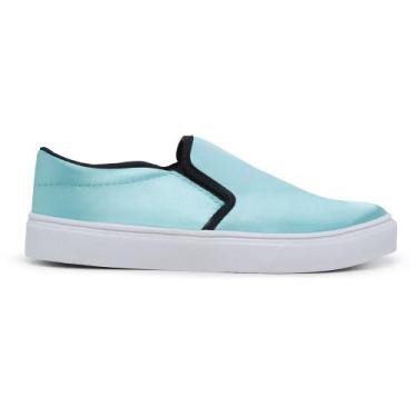 Imagem de Tênis Feminino Slip On Calce Fácil Casual Verde Água - Zafrem, 36, Fem