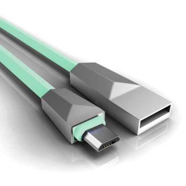 Imagem de Cabo Micro USB C3Tech CB-M170GR Verde, 1 metro, 2.4A, Fast Charger