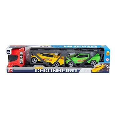 Imagem de BS TOYS Caminhão Cegonheiro 35Cm com 2 Carrinhos