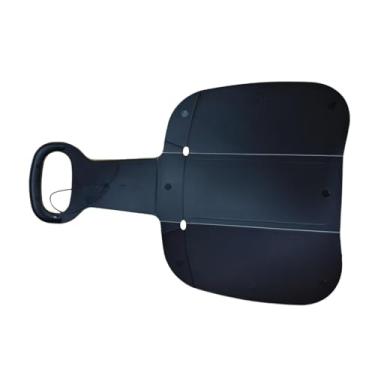 Imagem de kowaku Trenó de neve, trenó de neve de inverno, com alça, trenó prático de grama deslizante, trenó de tobogã, trenó de areia para crianças, adultos, meninos, Preto