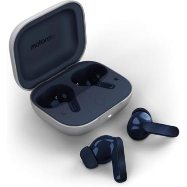 Imagem de Motorola Moto Buds XT2443-1 Dinamic ANC, Triple Mic. Array, IPX IP54, Bluetooth 5.3, Dolby Atmos-Sound - (Blueberry Blue)