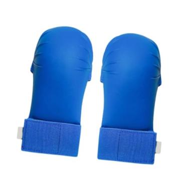 Imagem de Dynwave 2 pçs luvas de treinamento de karatê, luvas de mma, suporte de pulso sparring competição guardas engrenagem kickboxing luvas de boxe luva, Azul, S