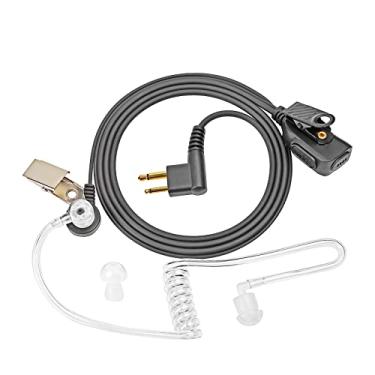 Imagem de HYS Kit de vigilância de baixo perfil com redução de ruído, fone de ouvido Walkie Talkies de tubo acústico de 2 pinos com PPT/microfone para Motorola CP200 GP2000 XU1100 PRO1150 MU12 BPR40 Ham rádio