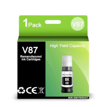 Imagem de Garrafas de tinta preta V87XL V87XL de alto rendimento para impressoras HP Smart Tank T908 (preto-1 pacote)
