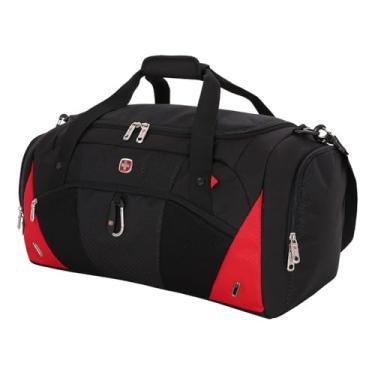 Imagem de SwissGear Bolsa esportiva 1900 de 56 cm, bolsa de ginástica, bolsas de viagem, masculina e feminina - preta/vermelha