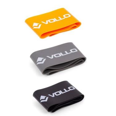 Imagem de Kit Mini Bands Faixas de Exercícios Vollo Faixas Médio Forte Extra For