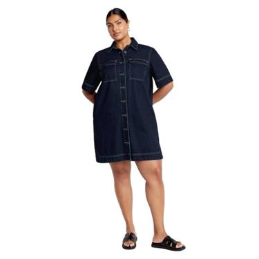 Imagem de City Chic Vestido jeans escuro JoJo Plus Size, Jeans escuro, 26 Plus